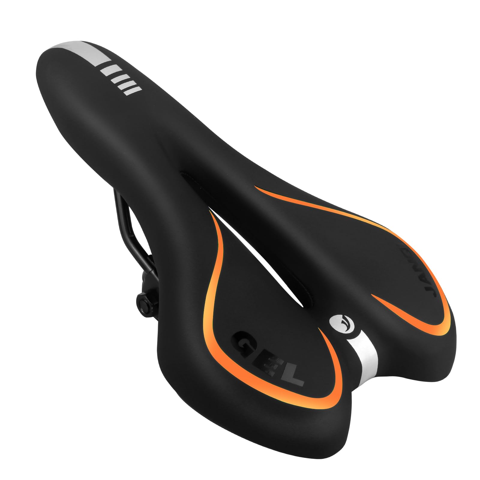 Gel Bike Seat Bicycle Saddle, MSDADA Bike Saddle for Men & Women, Waterproof Bicycle Seat Comfortable Soft Cushion for Road Bike, Cruiser, Mountain Bike, Exercise Bike, City Bikes(Orange) — image 1