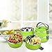 1.4 L Stacking Lunch Box- Food Containers,Two Tier Tiffin with Vacuum Seal Lid and Stainless Steel Interior Green