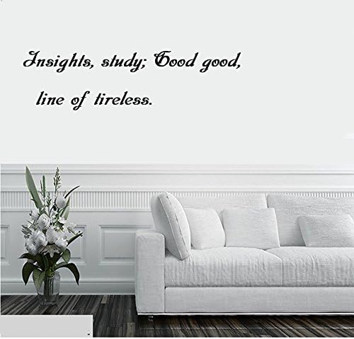 Insights, study; Good good, line of tireless. Wall Decal Sticker Art Mural Home Decor Quote Size: 9'' x 24''