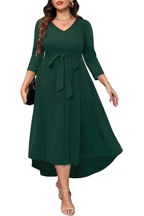 Amazon Vestido Cruzado En El Cuello Vestido Mujer Para Comunion