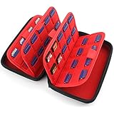 momen Game Card Storage for Organizing Nintendo Switch 3DS/2DS, Ps Vita Games, SD Memory Cards with 72 Elastic Slots Protective Hard Card Cartridges Carrying Case