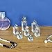 Mooca 7 Pieces Set Clear Acrylic Jewelry Display Stand for Ring, Acrylic Ring Holder Jewelry Organizer Display Stands for Tradeshows & Showcases, Square Base