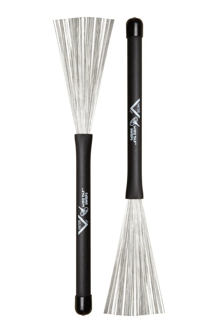 Vater Drumsticks VBSW - Wire Tap Brushes - Wire Tap Sweep - Retractable - Rubber Handle