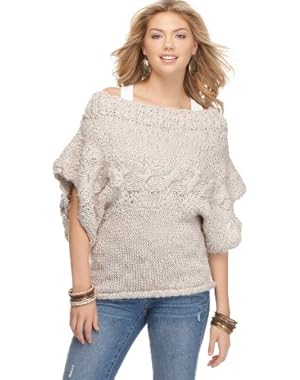 Jessica Simpson Women's Boat Neck Sweater Dark Purple X-Large