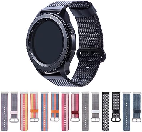 Gear S3 Frontier Band,Cumeou Nylon Replacement Bands 22mm Quick Release Breathable Bracelet Strap for Samsung Gear S3 Classic/Frontier/Huawei Watch 2 Classic/Pebble Classic/Time/Time Steel/2/2 SE