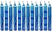 Shabbat Candles - Decorative Taper Candle Set with Fancy Azure, Royal Blue, and Blue Stripes - Safed Candles - Made in Israel