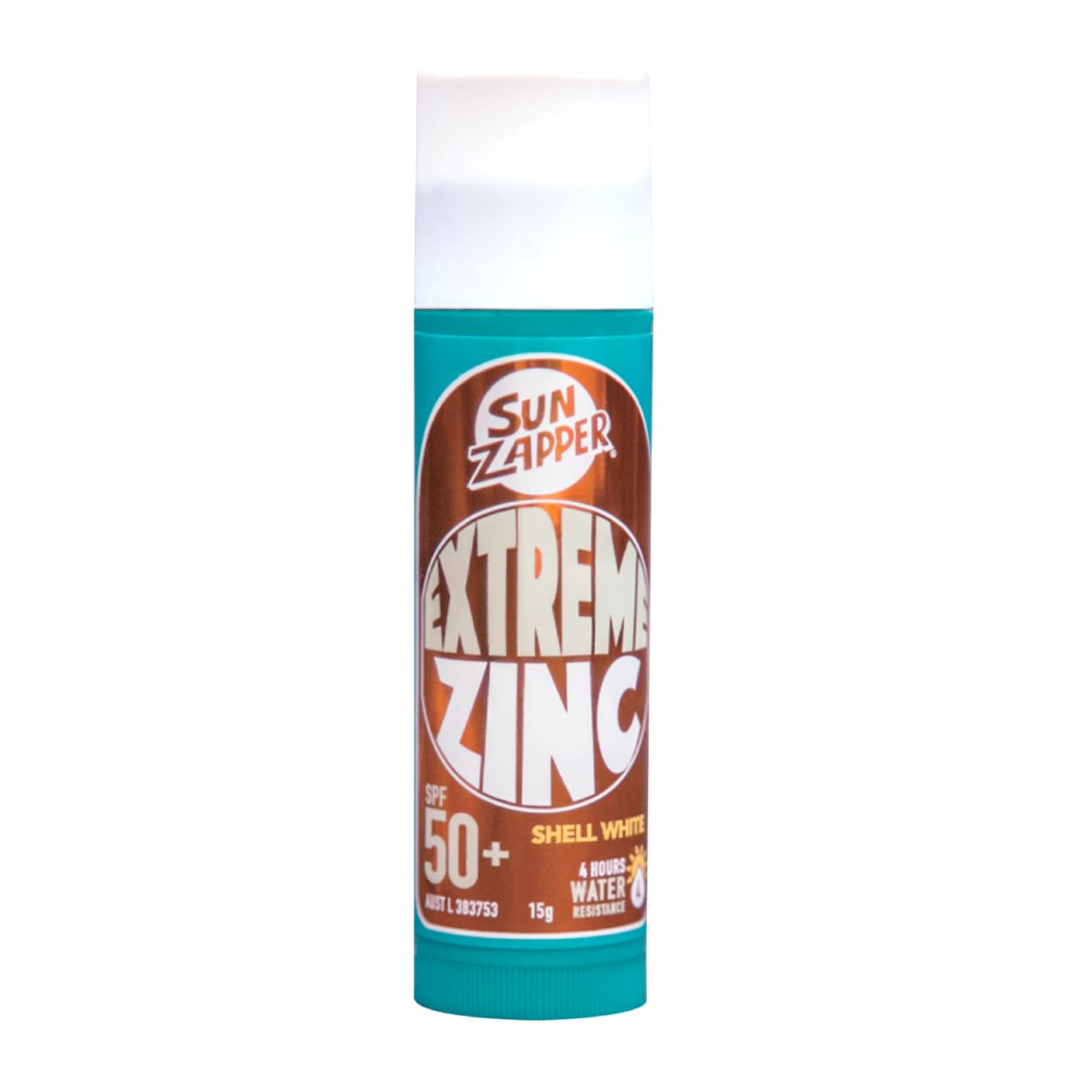 Sun Zapper Extreme Zinc Stick - White Colour Sunblock Stick for Face SPF50+ Zinc Oxide Mineral Sunscreen Made in Australia