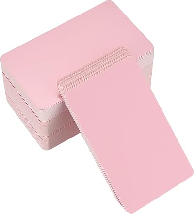 Tomoyuki 150 Pcs Pink Kraft Blank Cards 3.46x2.04 In DIY Memo Gift Tags