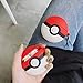 AirPods Case Soft Silicone Shockproof Cover for Apple Airpods 2 1,Poke Ball Pokemon Pikachu 3D Cartoon Unique Design Skin Kits Cases with Carabiner Holder for Girls Teens Air Pods (Poke Ball)