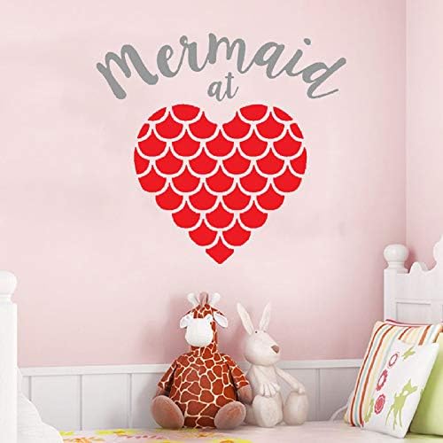 Mermaid Lovely Cute Cartoon Personalized Wall Stickers Girls Room Stickers Funny Symbol Decorative Vinyl Wall Stickers Decal E 57 * 61cm