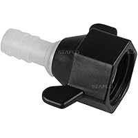 SEAFLO (n° : 51F01) Raccord De Pompe Droit Cannelé 1/2"-14 FNPT X 1,27 Cm Pour SHURFLO, SEAFLO, Circle River, Johnson, Jabsco, Flojet, Remco, Lippert, USA Adventure Et Autres Pompes (lot De 01