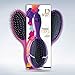 Dtang Hair Brush 2 Pack Metallic Pink & Purple Best Detangler Hair Brush for Wet & Dry Hair Rubberized Grip Soft Bristles Ideal for daily use