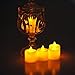 Midafon 24 Pcs LED Flameless Candles Votive Candles Flickering Tealight Candles Battery Operated Halloween Decoration