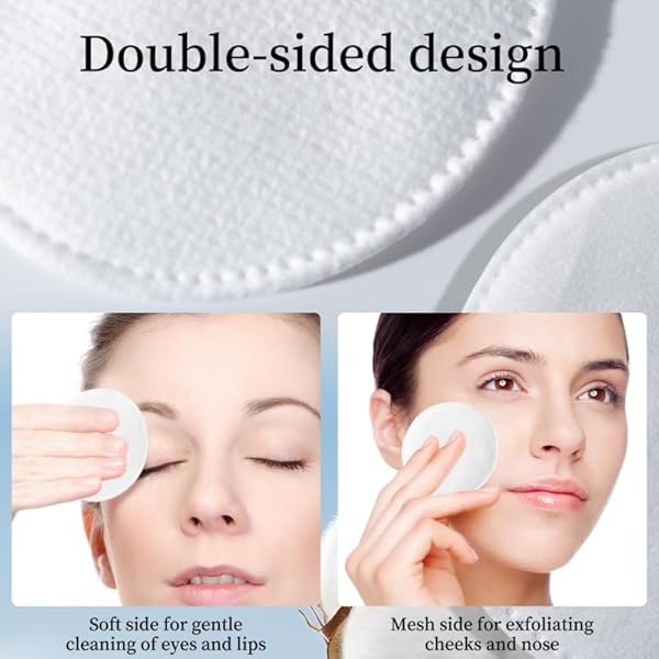 SHINO ROUND COTTON MAKEUP REMOVER PADS – 100 COUNT CHEMICAL FREE ROUND COTTON PADS – 100% COTTON FACE PADS FOR PERSONAL CARE & DAILY COMESTICS – HYPOALLERGENIC COTTON PADS FOR SENSITIVE SKIN (1 PACK)