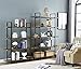 O&K FURNITURE 5-Tier Industrial Style Bookshelf, Wood and Metal Bookcases Furniture, 70
