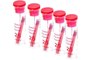 EASYTODENTA Gutta Percha Point 02 Taper Dental Endo Endodontic Paper Points for Root Canal Filling(#25)