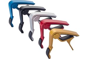 HOMOBABE 5 Pcs Guitar Clip Capo for Folk Guitar and Banjo with Quick Release and Firm String Tension in Random Color