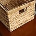 Storage Container, Natural Water Hyacinth Storage Bins Rectangular Basket,Arts and Crafts.