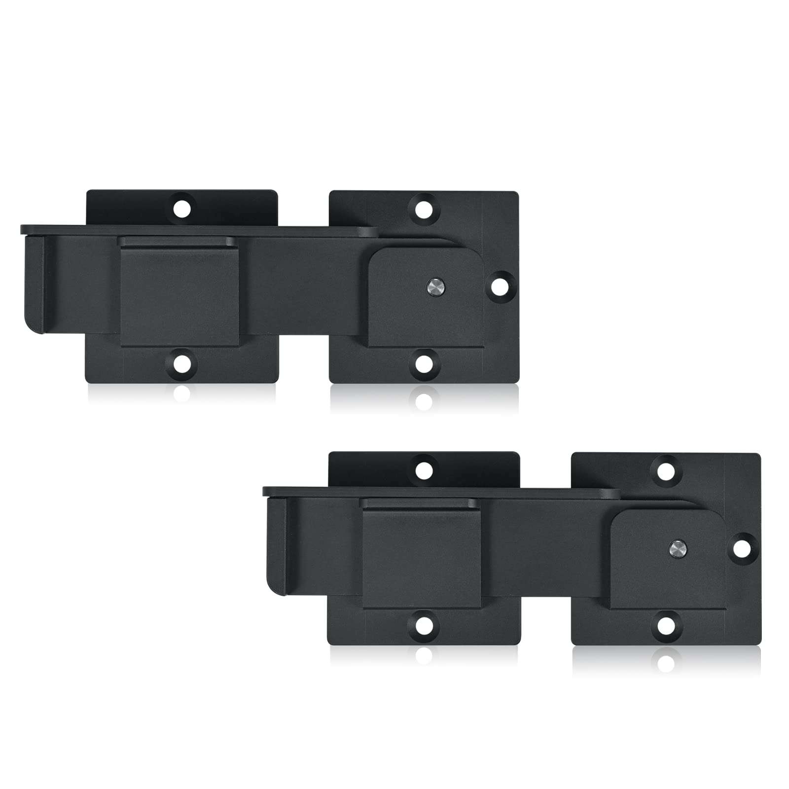 Steinwhale 7.5" Flip Gate Latch Lock with Padlock Hole 2Pack, 4mm Heavy Duty Aluminum Alloy Door Latch for Outdoor Wooden Fence, Swing and Sliding Open Gate, Double Gate, Barn Door, Shed, Vinyl Fence