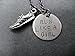 RUN LIKE A GIRL Necklace on 18 inch Gunmetal Chain - Pewter Running Shoe Charm with Hand Stamped Round Nickel Silver Charm