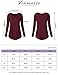 Vinmatto Women's Long Sleeve Henley V Neck Pleated Button Details Tunic Shirt Top(L,Black)