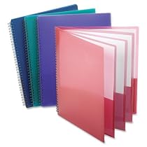 Tops Oxford Poly 8-Pocket Folder - Letter Size - 9.1 x 10.6 x 0.4, Assorted colors, 3-Pack (5740404)