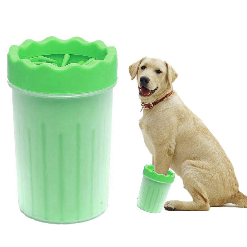 Yamii Dog Paw Cleaner Pet Foot Washing Cup Portable Soft Silicone Bristles Cleaning Brush Cup