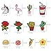 24 Pcs Iron On Embroidered Motif Applique Glitter Sequin Decoration Patches DIY Sew on Patch for Jeans, clothing