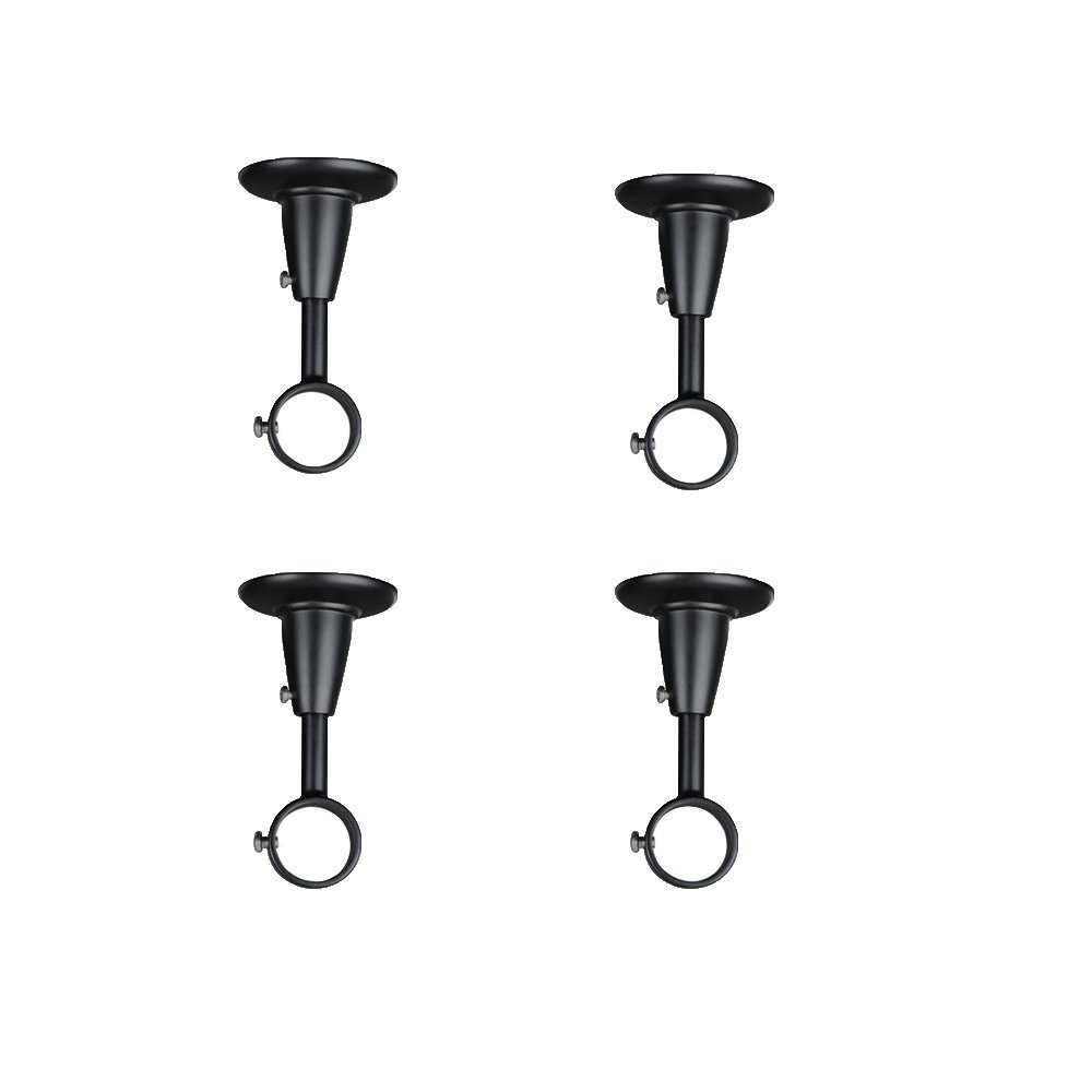 Set of 4 CeilingMount Bracket for Drapery Rod Curtain Pole Support