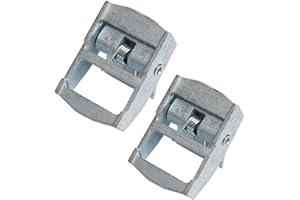 SundiooK Zinc Alloy Ratchet Buckle for Heavy-Duty Tie-Down Straps 20mm or 25mm, 150kg/250kg Tensile Strength, Silver Fixed Te