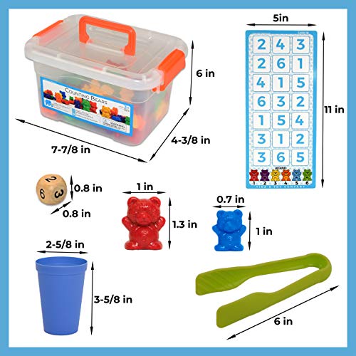 image for Tina's Toy Company Rainbow Counting Bears Color Sorting Toys for Toddl