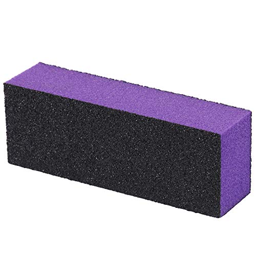 20 Pack Nail Polish Buffer Block Sanding Buffing Nail Files Pedicure Manicure Tool (Purple Black) - Thumbnail 3