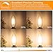 Dimmable E12 Candelabra LED Bulbs 40W Equivalent, 2700K Warm White, 4W Filament LED Chandelier Light Bulbs, CA11 Vintage Edison Clear Candle Bulbs, 25000+ Hours Lifespan, No Flicker, Pack of 12