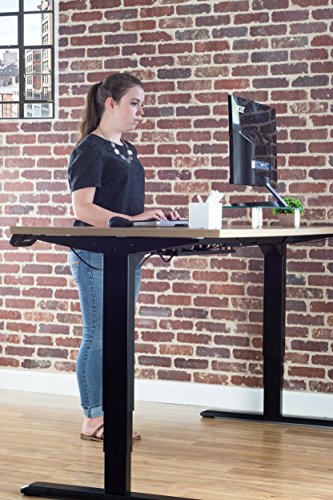VIVO Electric Stand Up Desk Frame w/ Dual Motor and Cable Management Rack, Ergonomic Height Adjustable Standing DIY Workstation (DESK-V103E)