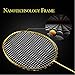 Senston N80 Graphite Single High-Grade Badminton Racquet, Professional Carbon Fiber Badminton Racket, Carrying Bag Included Gold Color