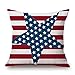 DZT1968 4th July Vintage American Flag patriotic Ornate Amenrican flag Sofa Waist Throw Cushion Cover Pillow Case (D)