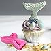 BBTO 5 Pieces Seashell Silicone Fondant Cake Molds Mermaid Tail Molds for Baking Cake Decorations Making Chocolate Sugar Craft DIY Cake Candy
