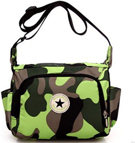 Camouflage leisure travel bag Unisex Luggage Bag Shoulder Holdall Hand Luggage (green)