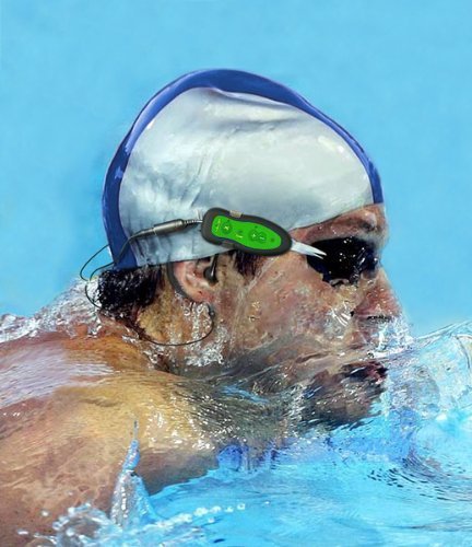GSI Waterproof 2 GB MP3 Player for Underwater Swimming/Sports And Outdoor Biking, Includes Pair Of Quality  Goggles And Waterproof In-Ear Headphones/Earphones - Connect to all Audio, iPod/iPhone/iTouch/MP3 - Upgraded Model