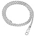 2.6mm Solid 925 Sterling Silver Diamond-Cut Rope Link Italian Chain, 20