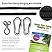 Super Spinner Swing, FUN! Safe Solid Comfortable Seat, FREE 10 ft. Tree Swing Hanging Kit, Holds 200 lb, Fully Assembled Easy Install on Tree or Swing Set (Blue)