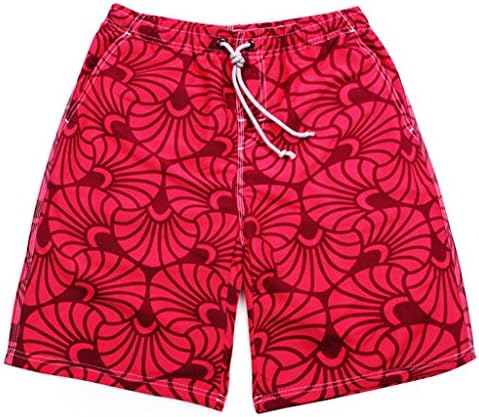 Hotly Men's Quick Dry Beach Board Shorts Swim Trunk(Red,US S/AsianS)