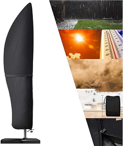 Amazon Com Cantilever Umbrella Cover For 7 11 Ft Patio Umbrella Covers With Zipper Waterproof Uv Resistant Patio Umbrella Zipper Cover All Weather Protection Cover With Storage Bag Outdoor Umbrellas Large Musical Instruments