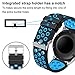 CreateGreat for Samsung Gear S3 Frontier and Classic Watch, Soft Replacement Breathable Sport Bands with Air Holes for Samsung Gear S3 Smart Watch Band(Black Blue)