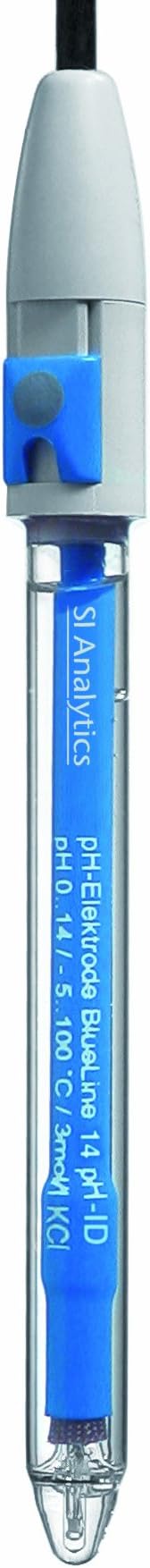 SI Analytics 285129450 BlueLine pH Combination Electrode with BNC Connector, Type 15 pH ID