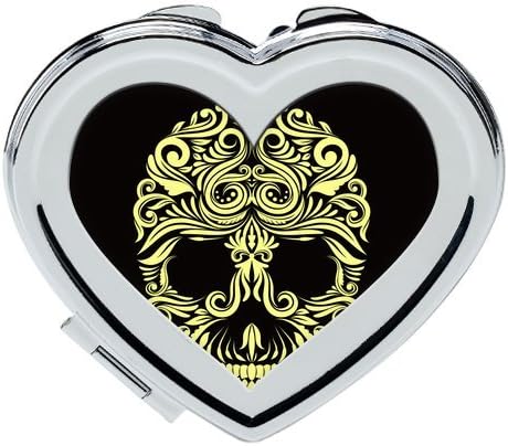 Custom Skull Heart-shaped Cosmetic Mirror