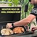  Meat thermometer digital grill oven or smoker remote food thermometers | The best wireless accessories for safe remote bbq grilling, kitchen cooking, smokers and you can even make candy (Grey)