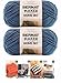 Bernat Maker Home Dec Corded Yarn Bundle 2 Skeins with 4 Patterns 8.8 Ounce Each Skein (Steel Blue)