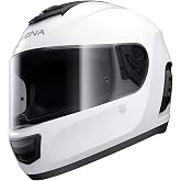 Sena unisex-adult MO-LITE-GW-M-01 Momentum Lite Full Face Glossy White M, Medium