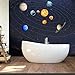 Highpot Glow in The Dark Planets Star Luminous Wall Art Stickers Removable Adhesive Wall Decal for Kids Boy and Girl Bedroom